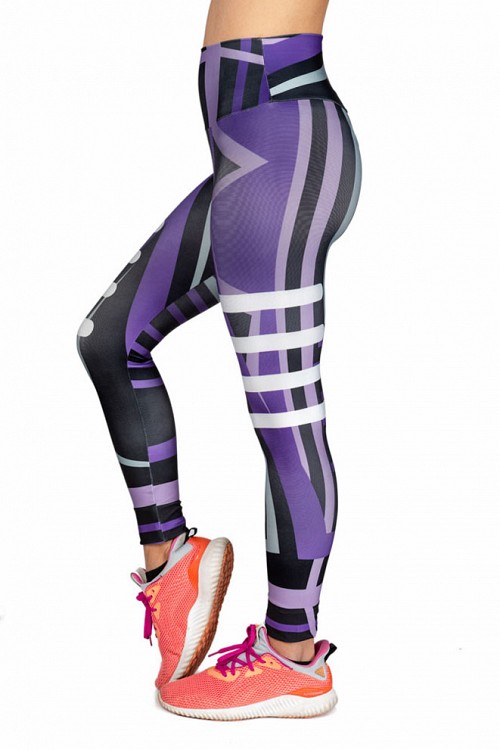 Κολάν Μωβ Με Λευκές Γραμμές