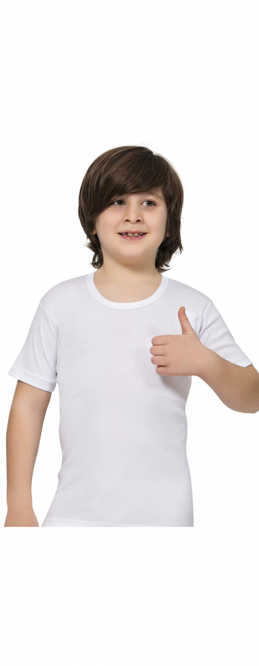 Φανέλα Παιδική Μανίκι Λευκό