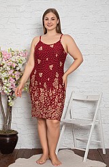 Φόρεμα Γυναικείο Μπορντό Φύλλα